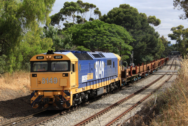 Обои картинки фото техника, поезда, состав, локомотив, рельсы