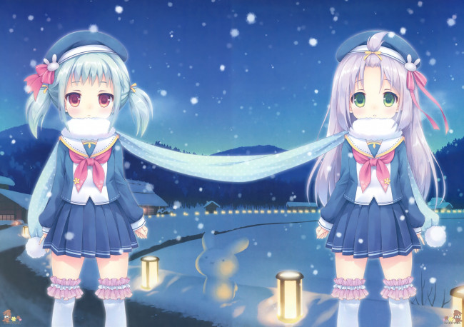 Обои картинки фото аниме, unknown,  другое, девочки