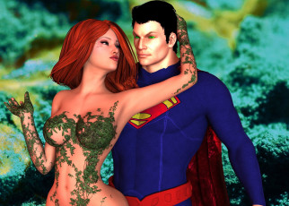 Картинка 3д+графика фантазия+ fantasy девушка взгляд фон рыжая лесная