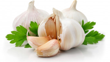 Картинка еда Чеснок зубчики макро