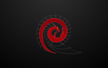 Картинка компьютеры debian фон логотип