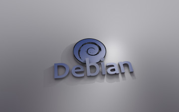 Картинка компьютеры debian логотип фон