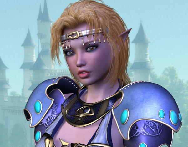 Обои картинки фото 3д графика, эльфы , elves, фон, взгляд, эльфийка