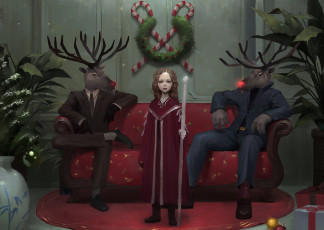 Картинка аниме зима +новый+год +рождество рождество