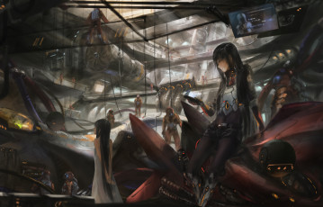 Картинка аниме оружие +техника +технологии song ren