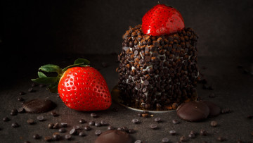 Картинка еда пирожные +кексы +печенье шоколад клубника пирожное