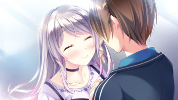 Картинка omoi+o+sasageru+otome+no+melody аниме девушка взгляд фон