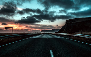 Картинка природа дороги шоссе тучи