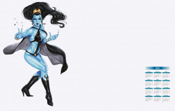 Картинка календари рисованные +векторная+графика накидка взгляд 2018 сапоги женщина