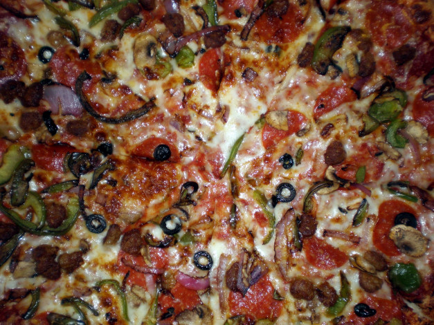 Обои картинки фото еда, пицца, начинка