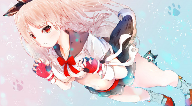 Обои картинки фото аниме, azur lane, azur, lane, yuudachi