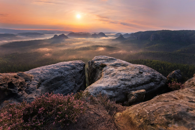 Обои картинки фото природа, восходы, закаты, простор