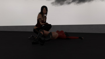 Картинка 3д+графика люди+ people девушка фон взгляд