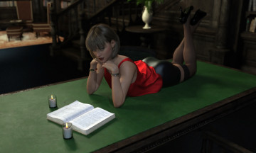 Картинка 3д+графика люди+ people девушка взгляд фон