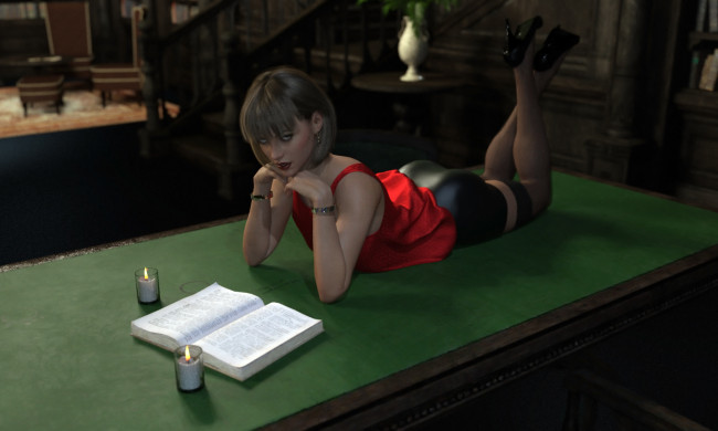 Обои картинки фото 3д графика, люди , people, девушка, взгляд, фон