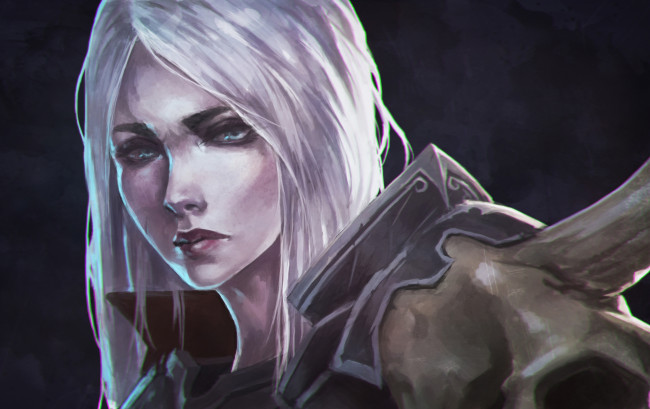 Обои картинки фото рисованное, комиксы, фон, взгляд, девушка