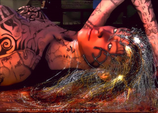 Картинка календари фэнтези 2019 calendar тату рисунок существо девушка