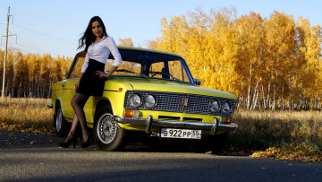 обоя автомобили, -авто с девушками, lada, 2103
