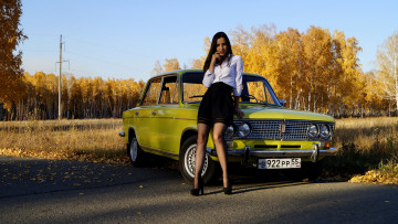 обоя автомобили, -авто с девушками, lada, 2103
