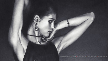 Картинка календари компьютерный+дизайн 2020 девушка украшение серьги calendar женщина профиль