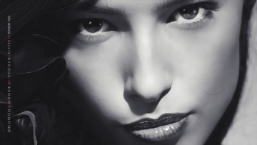 обоя календари, компьютерный дизайн, calendar, 2020, лицо, взгляд, девушка, женщина