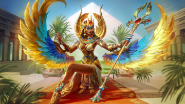 Картинка видео+игры smite видеоигры персонаж isis goddess