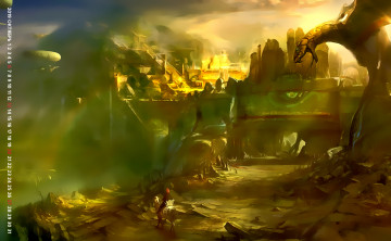 Картинка календари фэнтези 2019 calendar город существо