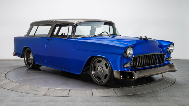 Обои картинки фото автомобили, chevrolet, 1955, nomad