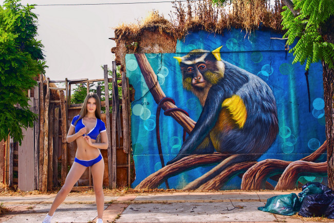 Обои картинки фото девушки, - брюнетки,  шатенки, панно, шатенка, поза