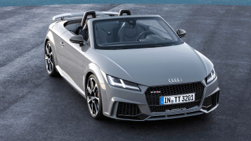 Картинка audi+tt+rs+roadster автомобили audi серебристый кабриолет площадка