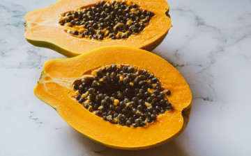 обоя еда, папайя, экзотический, фрукт