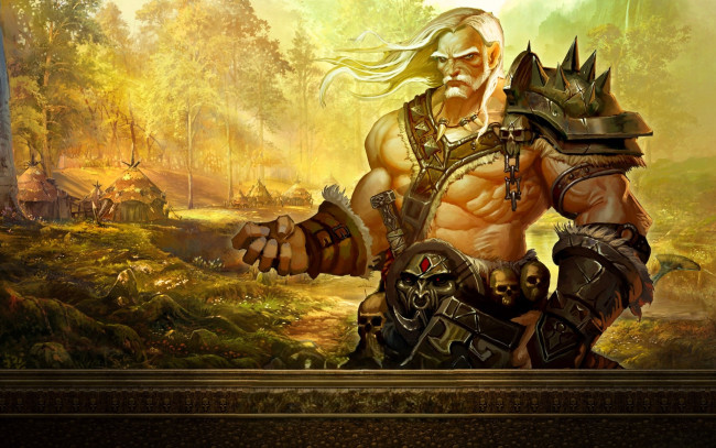 Обои картинки фото видео игры, mummy online, воин, топор, селение