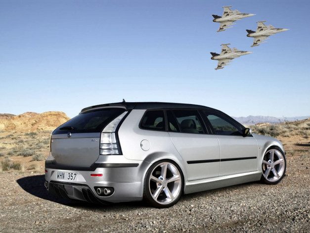 Обои картинки фото saab, автомобили, виртуальный, тюнинг