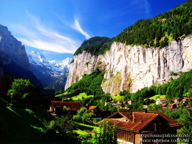 Обои картинки фото switzerland, berner, oberland, lauterbrunnen, stocki, города, пейзажи