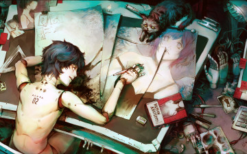 Картинка аниме weapon blood technology