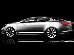 Картинка kia magentis sketch 2011 автомобили рисованные