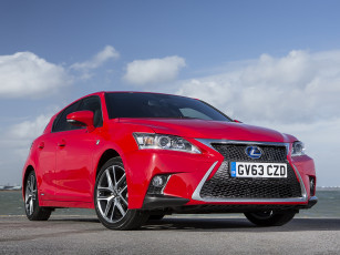 Картинка автомобили lexus ct 200h f-sport uk-spec 2014 красный