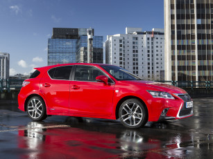 Картинка автомобили lexus ct 200h f-sport uk-spec 2014 красный