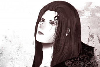 Картинка аниме *unknown+ другое тату лицо волосы юката