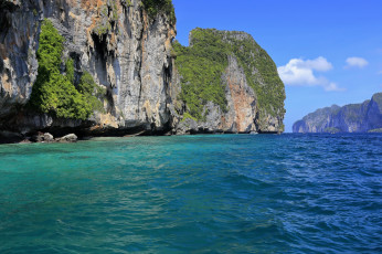 Картинка природа пейзажи море пейзаж скалы кусты