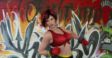 Картинка 3д+графика people+ люди граффити девушка
