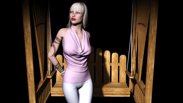 Картинка 3д+графика people+ люди блондинка взгляд девушка