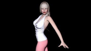 Картинка 3д+графика people+ люди девушка взгляд блондинка