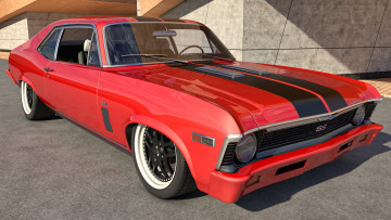 обоя автомобили, 3д, ss, camaro, chevy, 1969