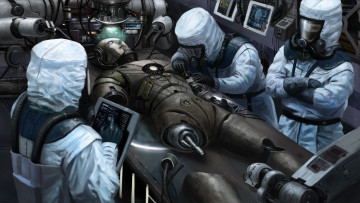 Картинка фэнтези роботы +киборги +механизмы костюм