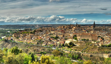 Картинка испания++toledo города толедо+ испания toledo дома панорама