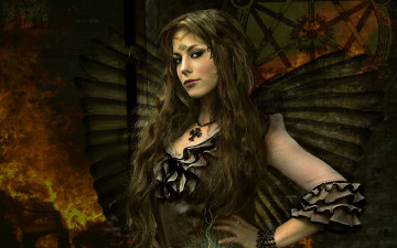 Картинка фэнтези фотоарт крылья крест