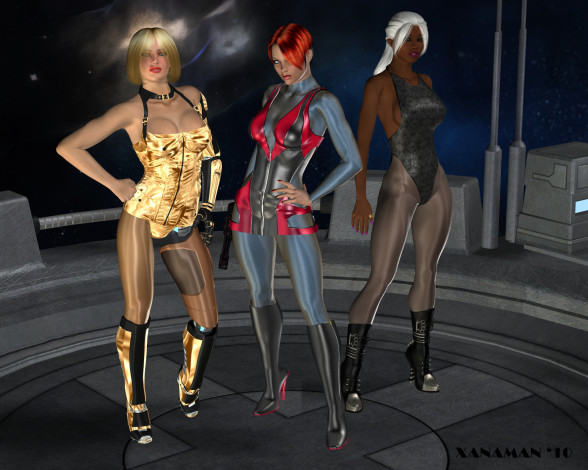 Обои картинки фото 3д графика, fantasy , фантазия, девушки, взгляд