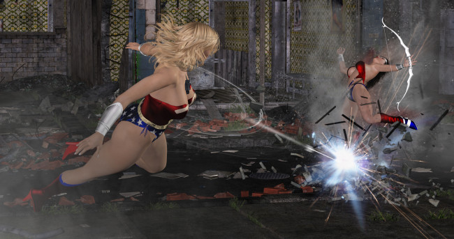 Обои картинки фото 3д графика, fantasy , фантазия, драка, супермены