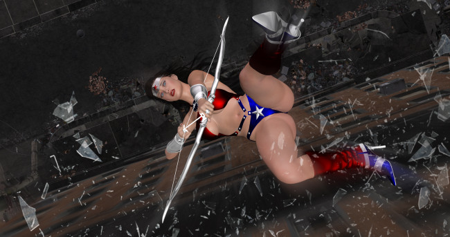 Обои картинки фото 3д графика, fantasy , фантазия, супермен, лук